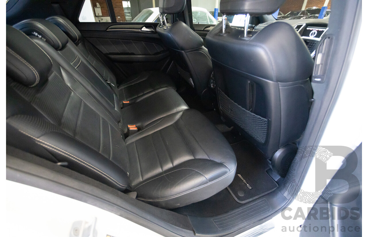 9/2012 Mercedes-Benz ML63 AMG (AWD) 166 4D Wagon Diamond White Twin Turbo V8 5.5L