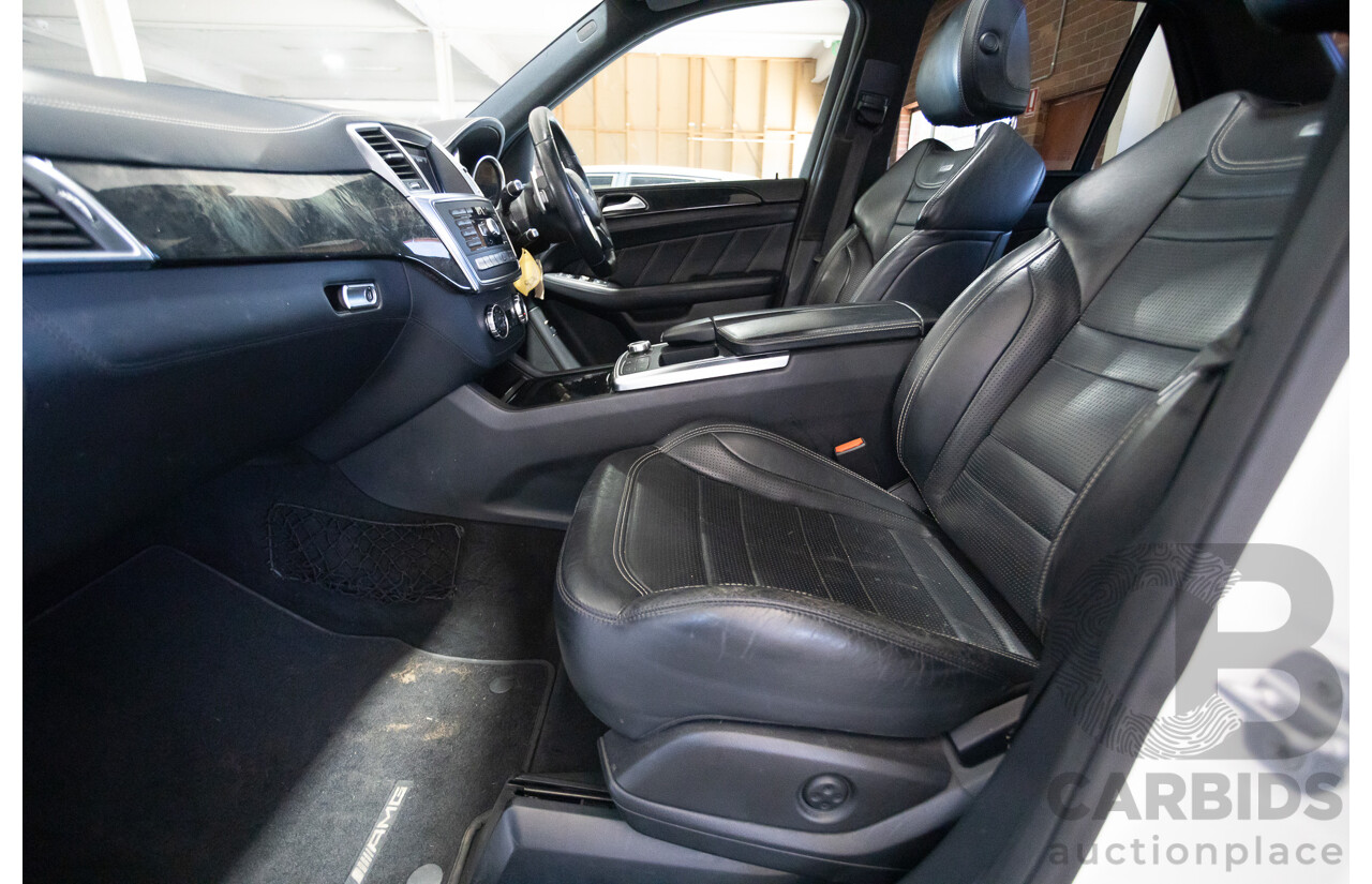 9/2012 Mercedes-Benz ML63 AMG (AWD) 166 4D Wagon Diamond White Twin Turbo V8 5.5L