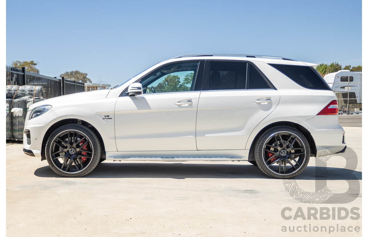 9/2012 Mercedes-Benz ML63 AMG (AWD) 166 4D Wagon Diamond White Twin Turbo V8 5.5L