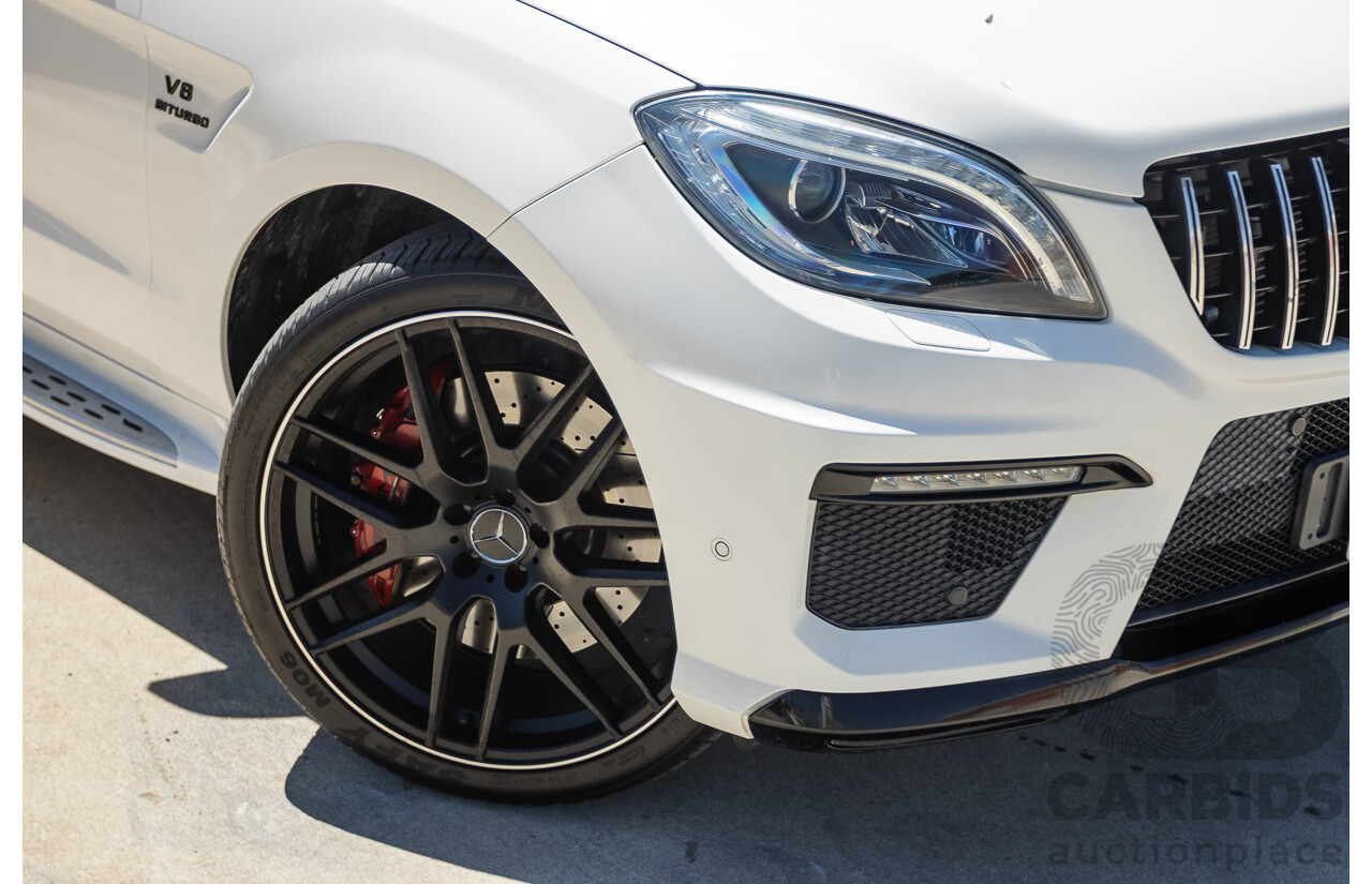 9/2012 Mercedes-Benz ML63 AMG (AWD) 166 4D Wagon Diamond White Twin Turbo V8 5.5L