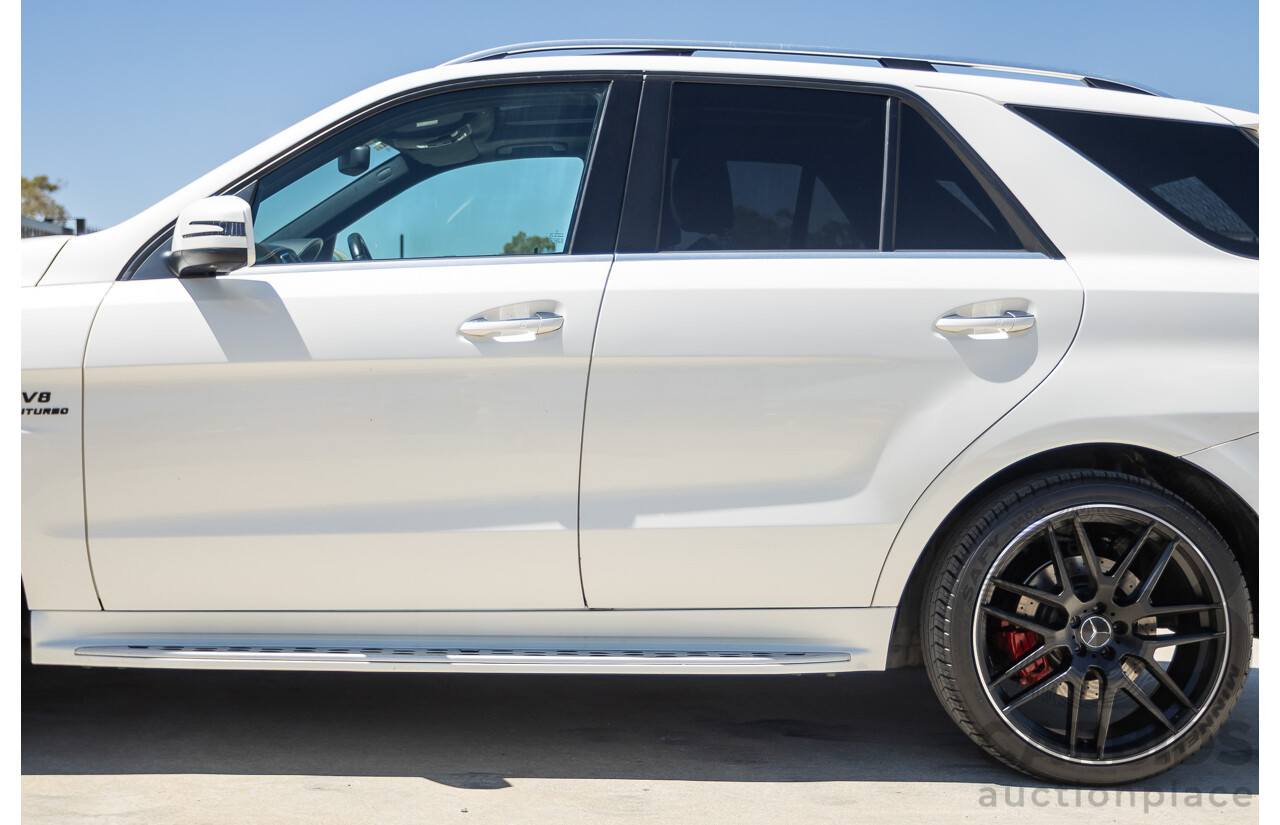9/2012 Mercedes-Benz ML63 AMG (AWD) 166 4D Wagon Diamond White Twin Turbo V8 5.5L