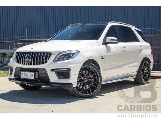 9/2012 Mercedes-Benz ML63 AMG (AWD) 166 4D Wagon Diamond White Twin Turbo V8 5.5L
