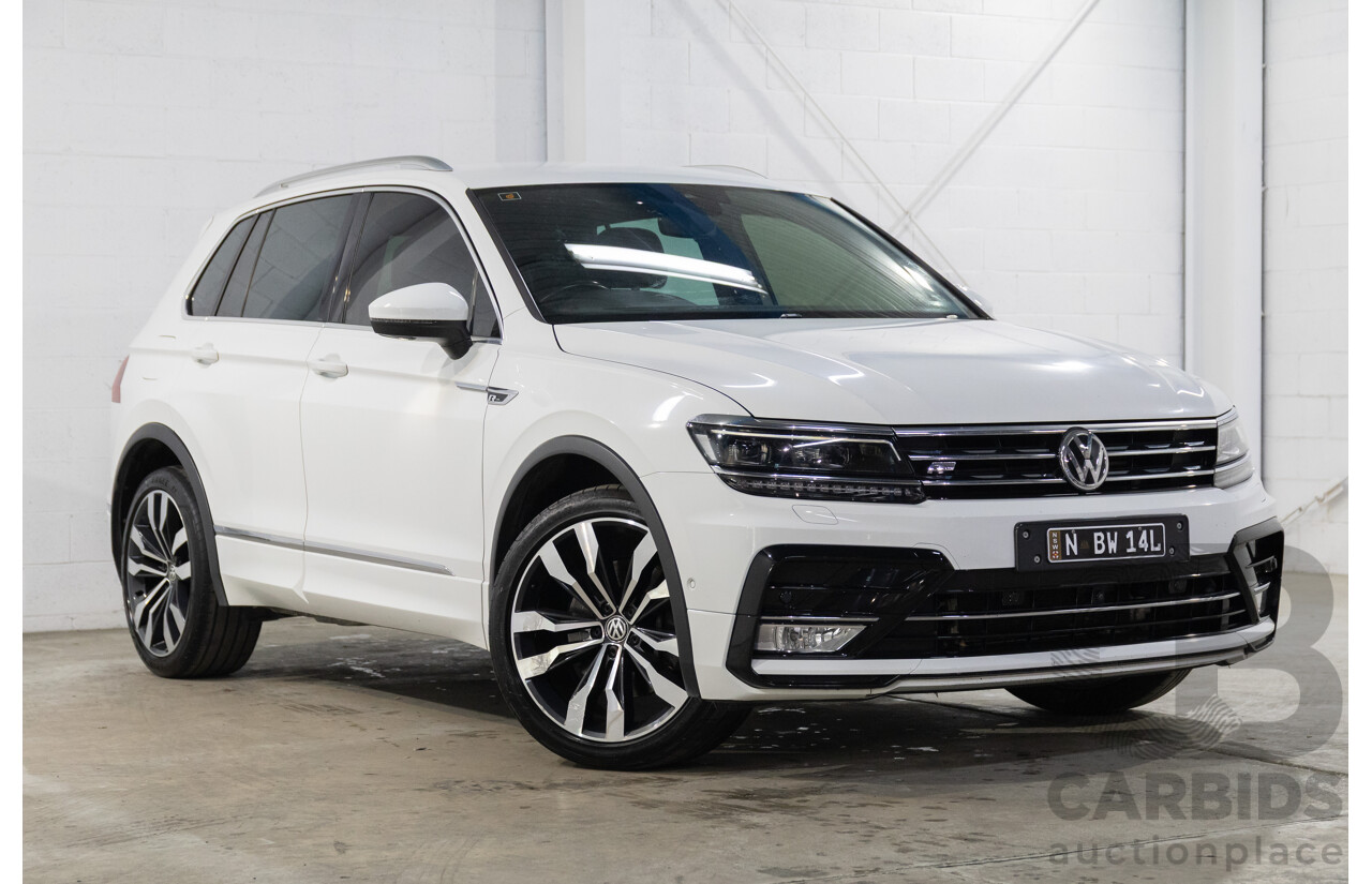 07/2017 Volkswagen Tiguan 140TDI Highline R-Line Package (AWD) 5NA MY18 4d Wagon Pure White Turbo Diesel 2.0L