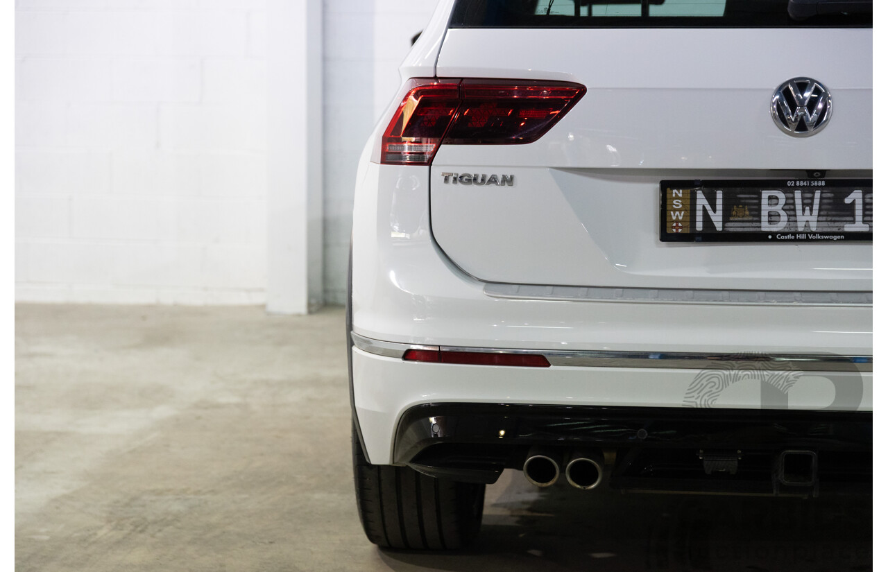 07/2017 Volkswagen Tiguan 140TDI Highline R-Line Package (AWD) 5NA MY18 4d Wagon Pure White Turbo Diesel 2.0L