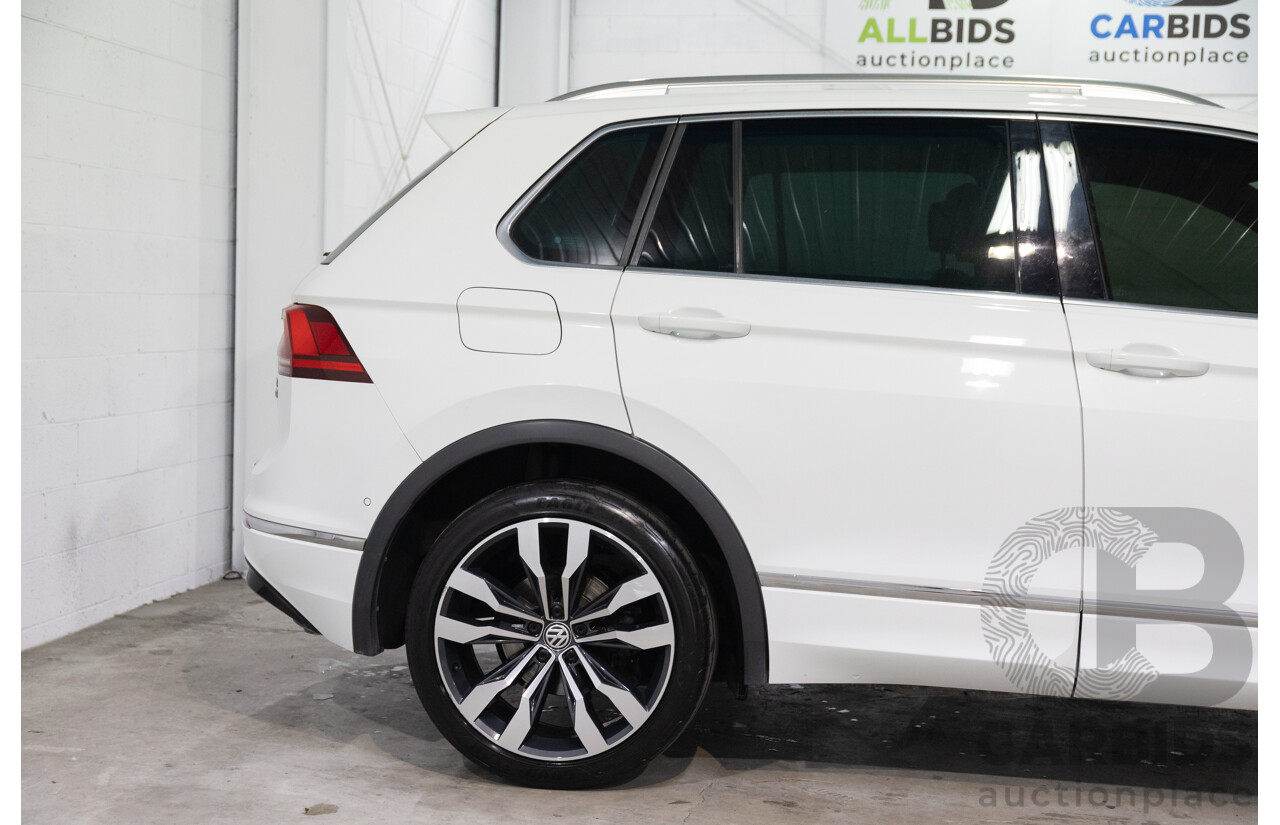 07/2017 Volkswagen Tiguan 140TDI Highline R-Line Package (AWD) 5NA MY18 4d Wagon Pure White Turbo Diesel 2.0L