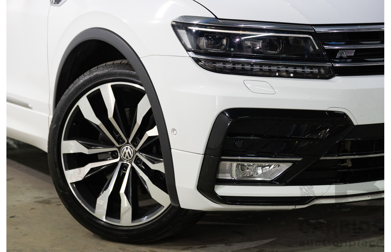 07/2017 Volkswagen Tiguan 140TDI Highline R-Line Package (AWD) 5NA MY18 4d Wagon Pure White Turbo Diesel 2.0L