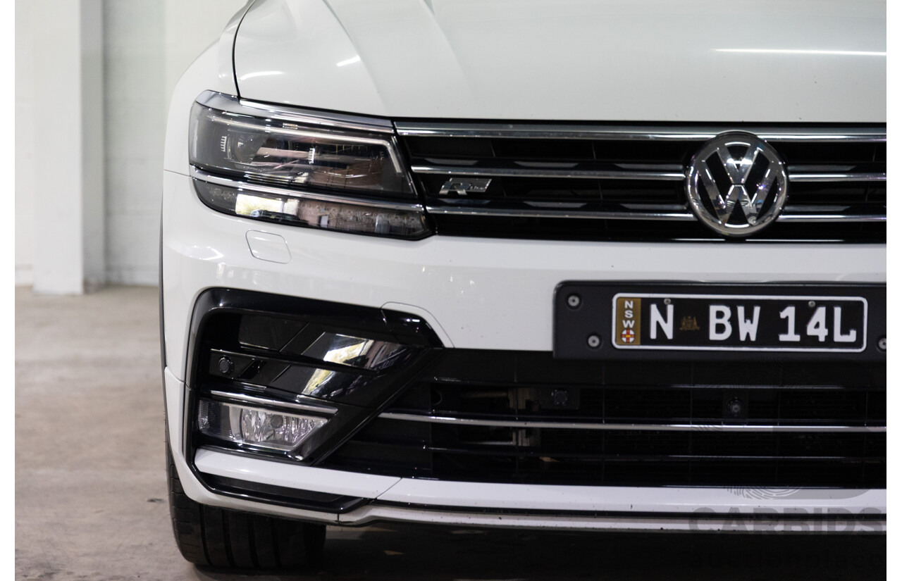 07/2017 Volkswagen Tiguan 140TDI Highline R-Line Package (AWD) 5NA MY18 4d Wagon Pure White Turbo Diesel 2.0L