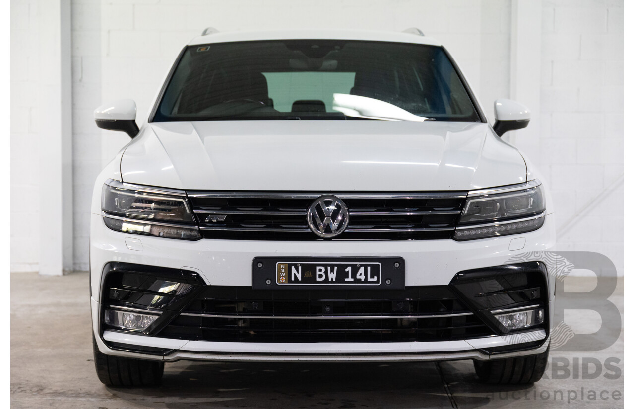 07/2017 Volkswagen Tiguan 140TDI Highline R-Line Package (AWD) 5NA MY18 4d Wagon Pure White Turbo Diesel 2.0L
