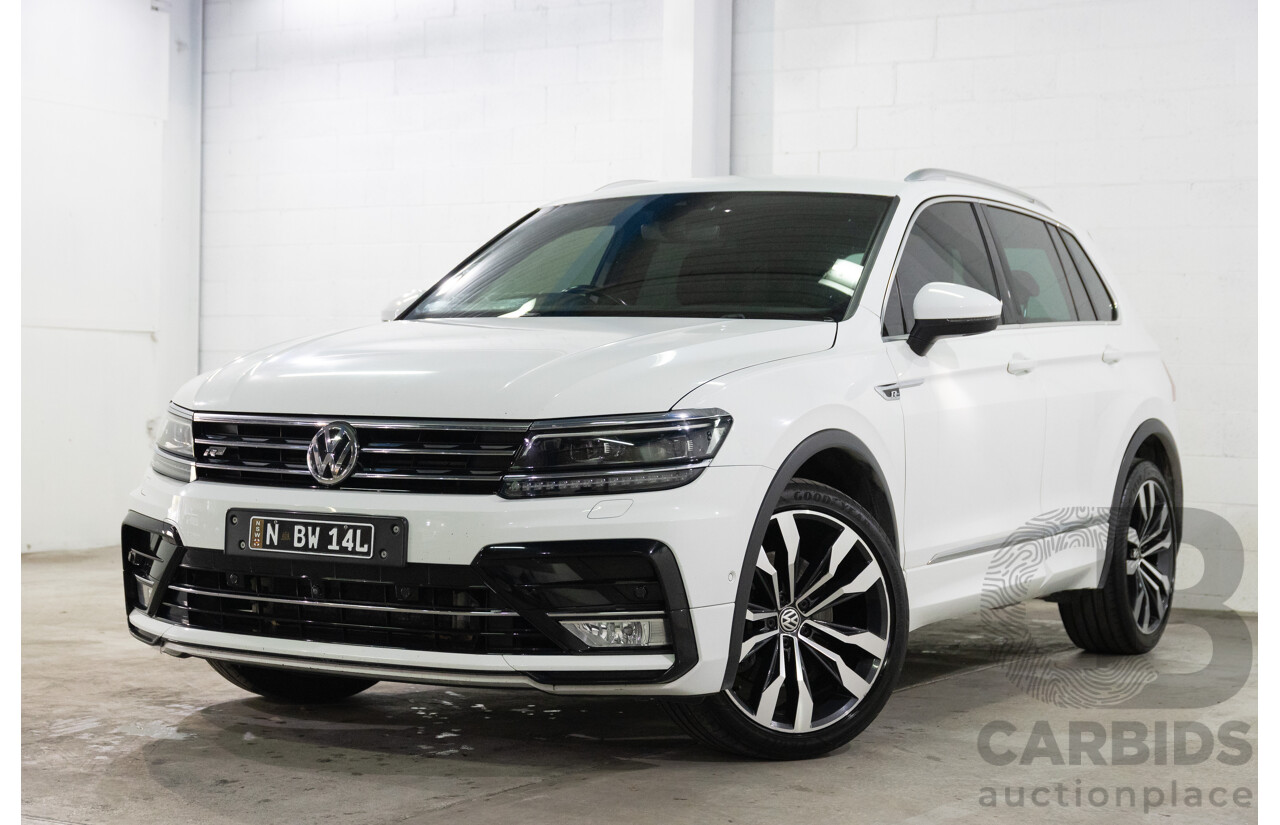 07/2017 Volkswagen Tiguan 140TDI Highline R-Line Package (AWD) 5NA MY18 4d Wagon Pure White Turbo Diesel 2.0L