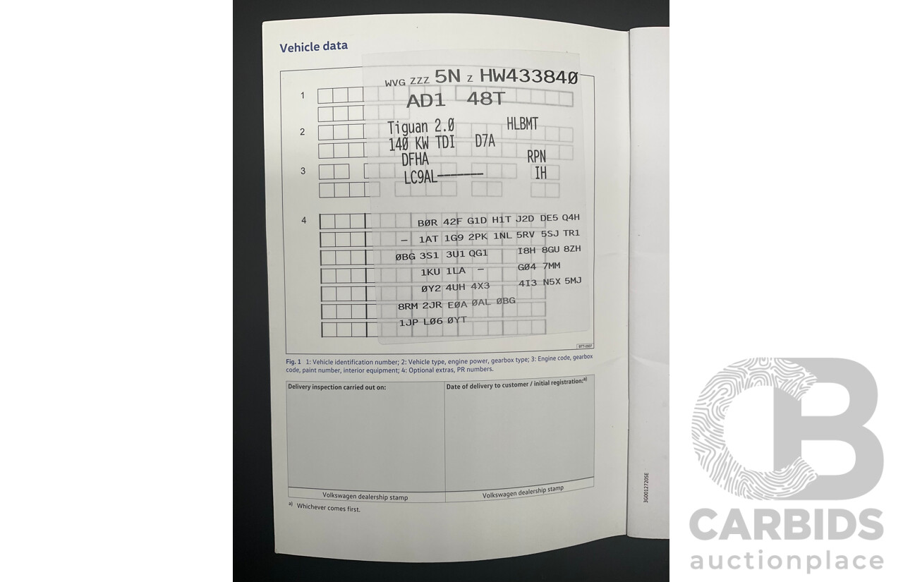 07/2017 Volkswagen Tiguan 140TDI Highline R-Line Package (AWD) 5NA MY18 4d Wagon Pure White Turbo Diesel 2.0L