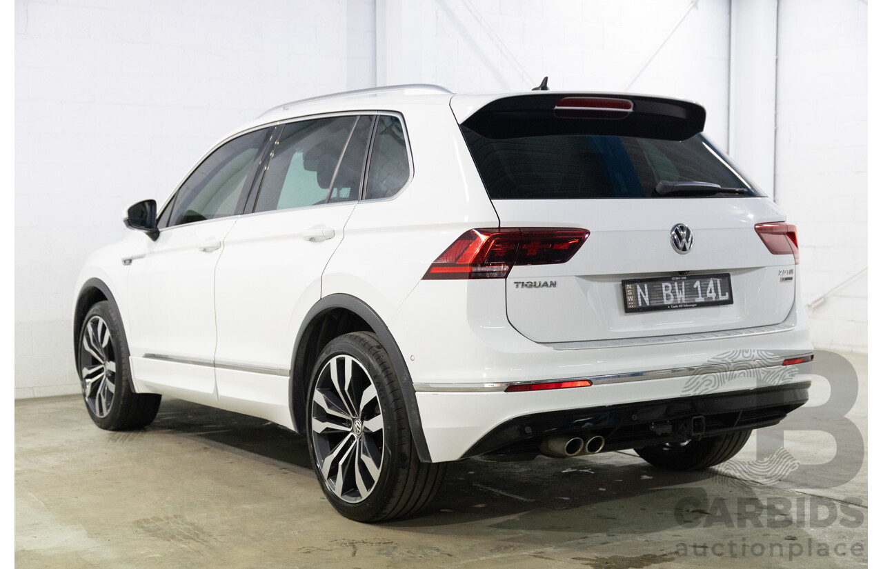 07/2017 Volkswagen Tiguan 140TDI Highline R-Line Package (AWD) 5NA MY18 4d Wagon Pure White Turbo Diesel 2.0L