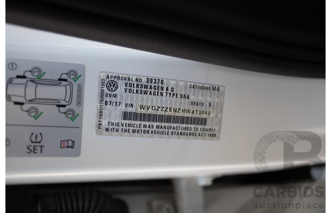 7/2017 Volkswagen Tiguan 140TDI Highline R-Line Package (AWD) 5NA MY18 4d Wagon Pure White Turbo Diesel 2.0L