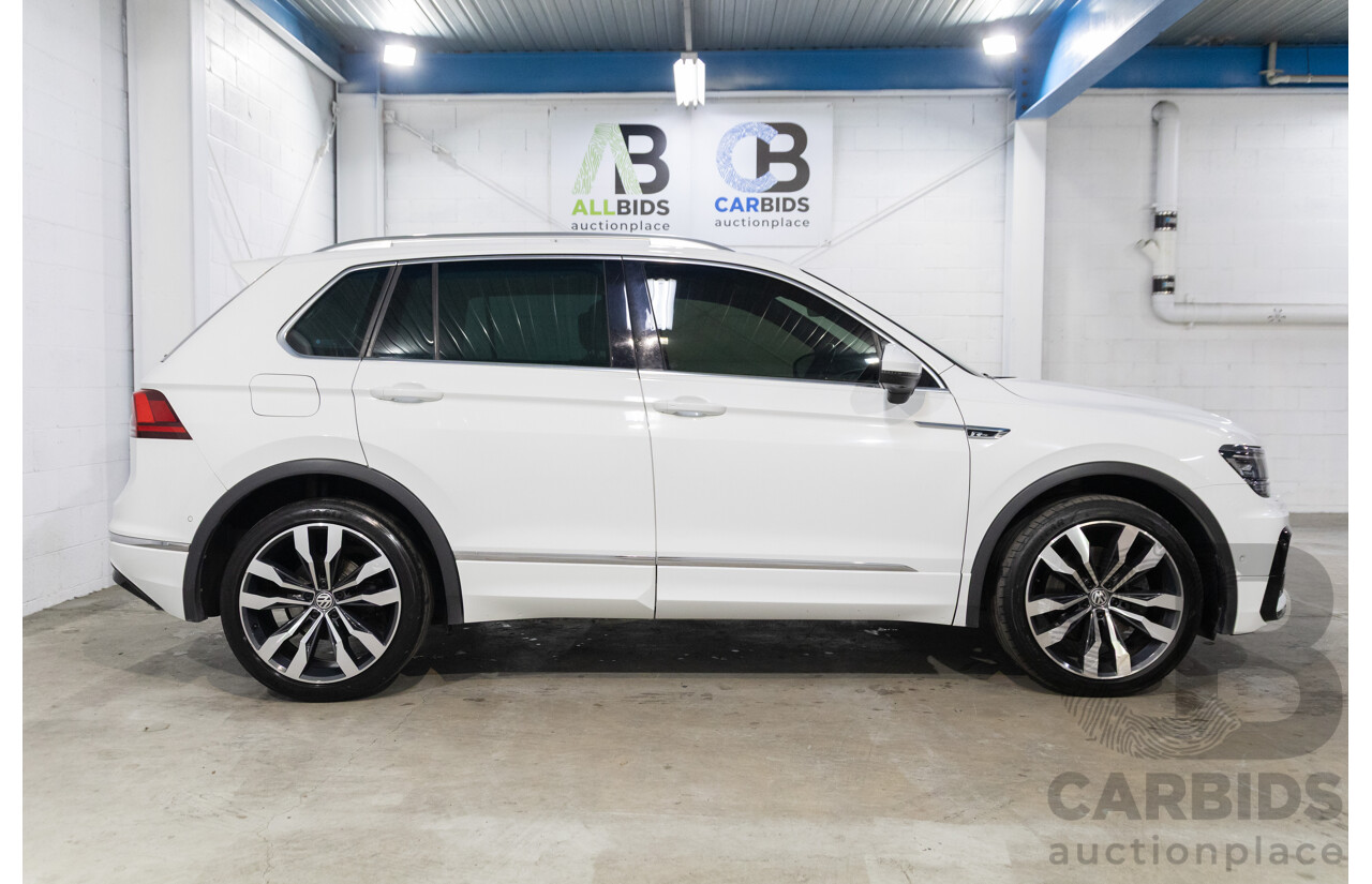 07/2017 Volkswagen Tiguan 140TDI Highline R-Line Package (AWD) 5NA MY18 4d Wagon Pure White Turbo Diesel 2.0L
