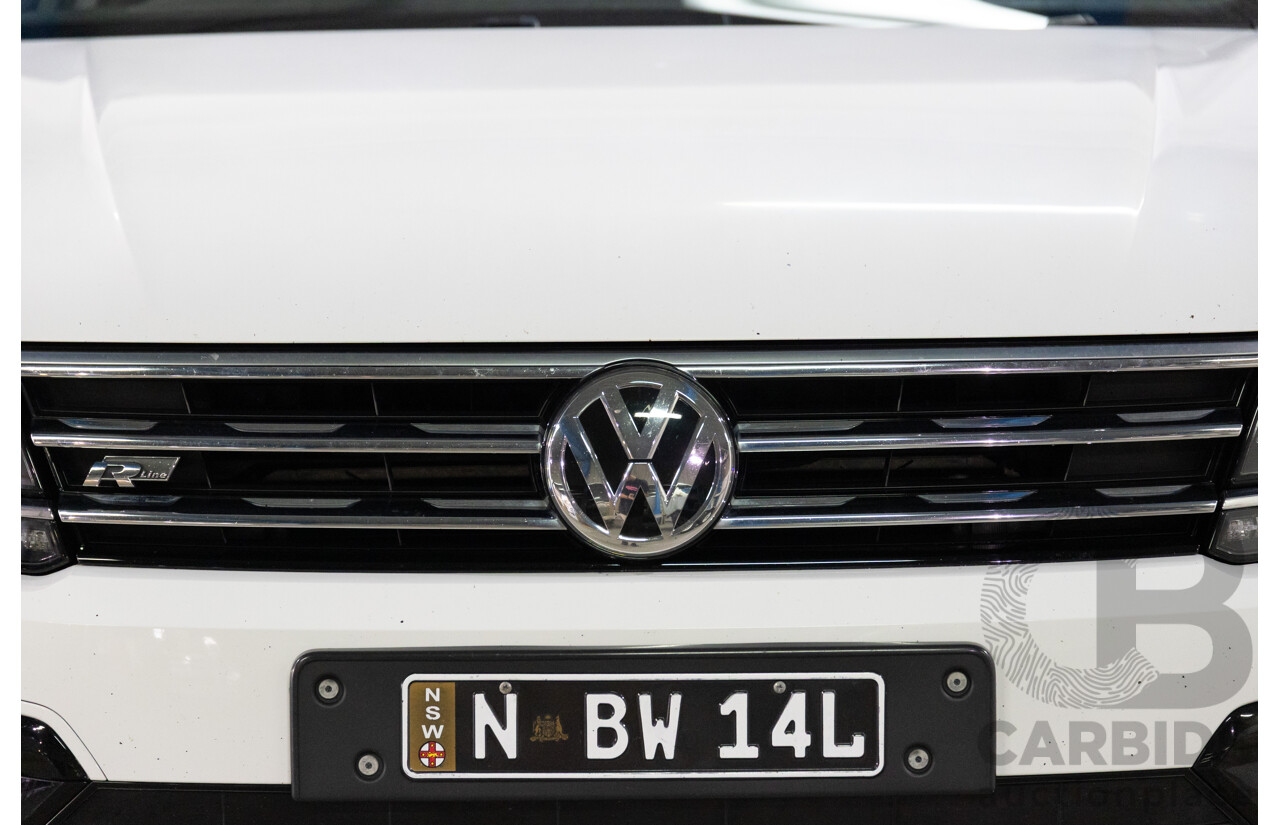 07/2017 Volkswagen Tiguan 140TDI Highline R-Line Package (AWD) 5NA MY18 4d Wagon Pure White Turbo Diesel 2.0L
