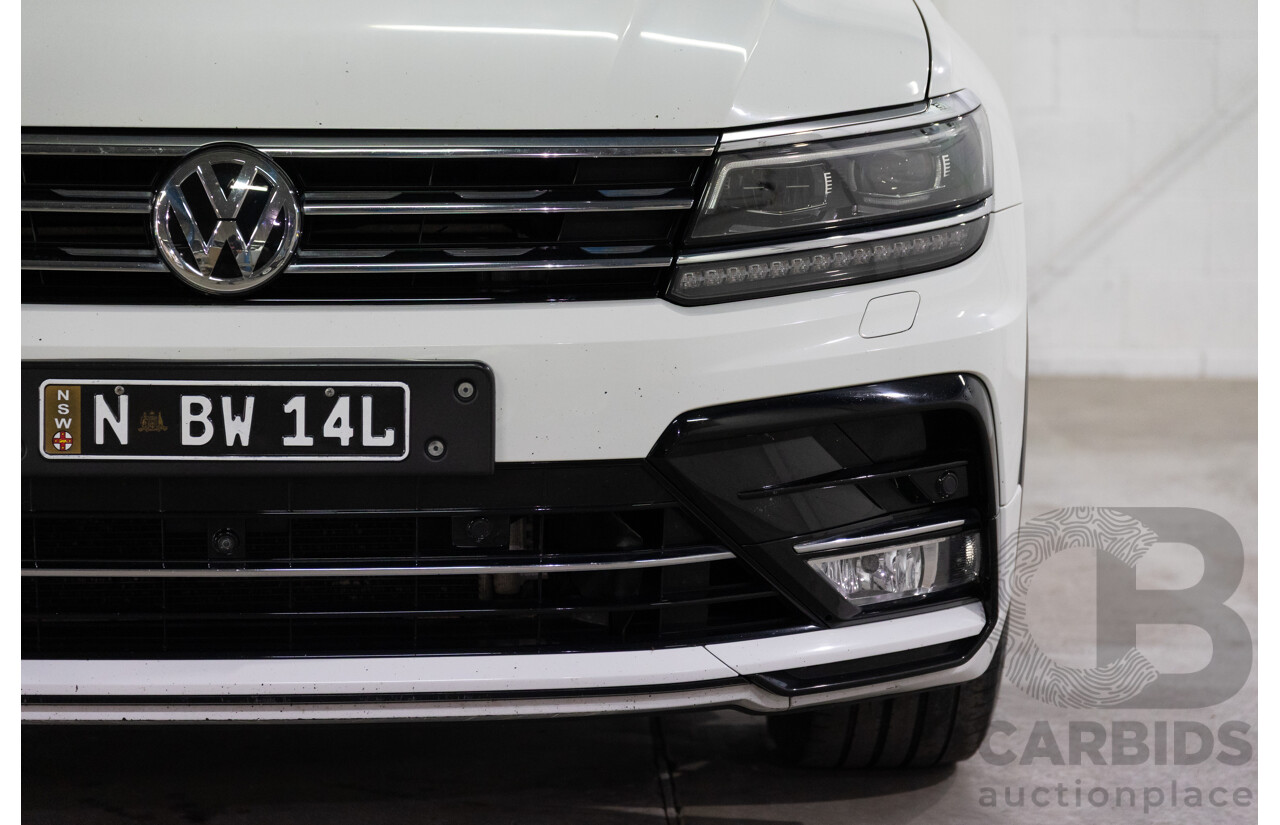 07/2017 Volkswagen Tiguan 140TDI Highline R-Line Package (AWD) 5NA MY18 4d Wagon Pure White Turbo Diesel 2.0L