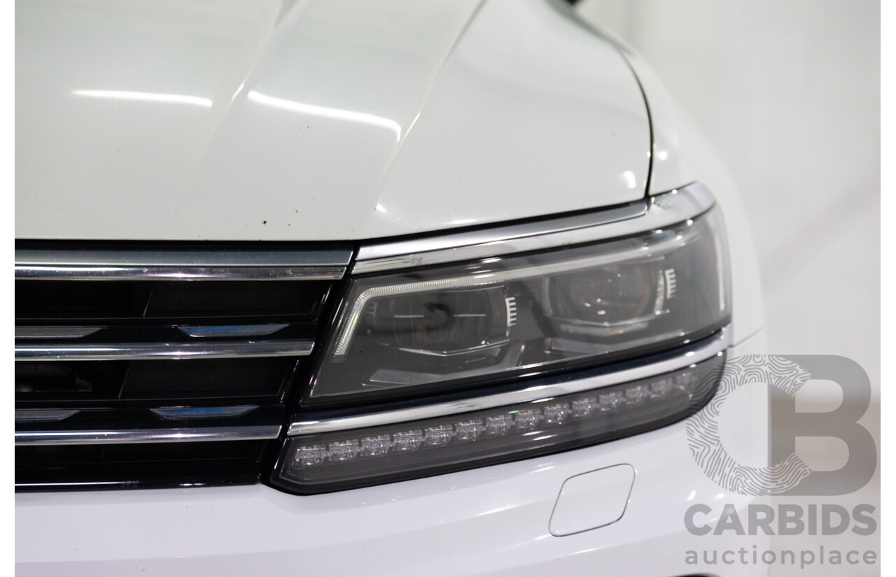 07/2017 Volkswagen Tiguan 140TDI Highline R-Line Package (AWD) 5NA MY18 4d Wagon Pure White Turbo Diesel 2.0L