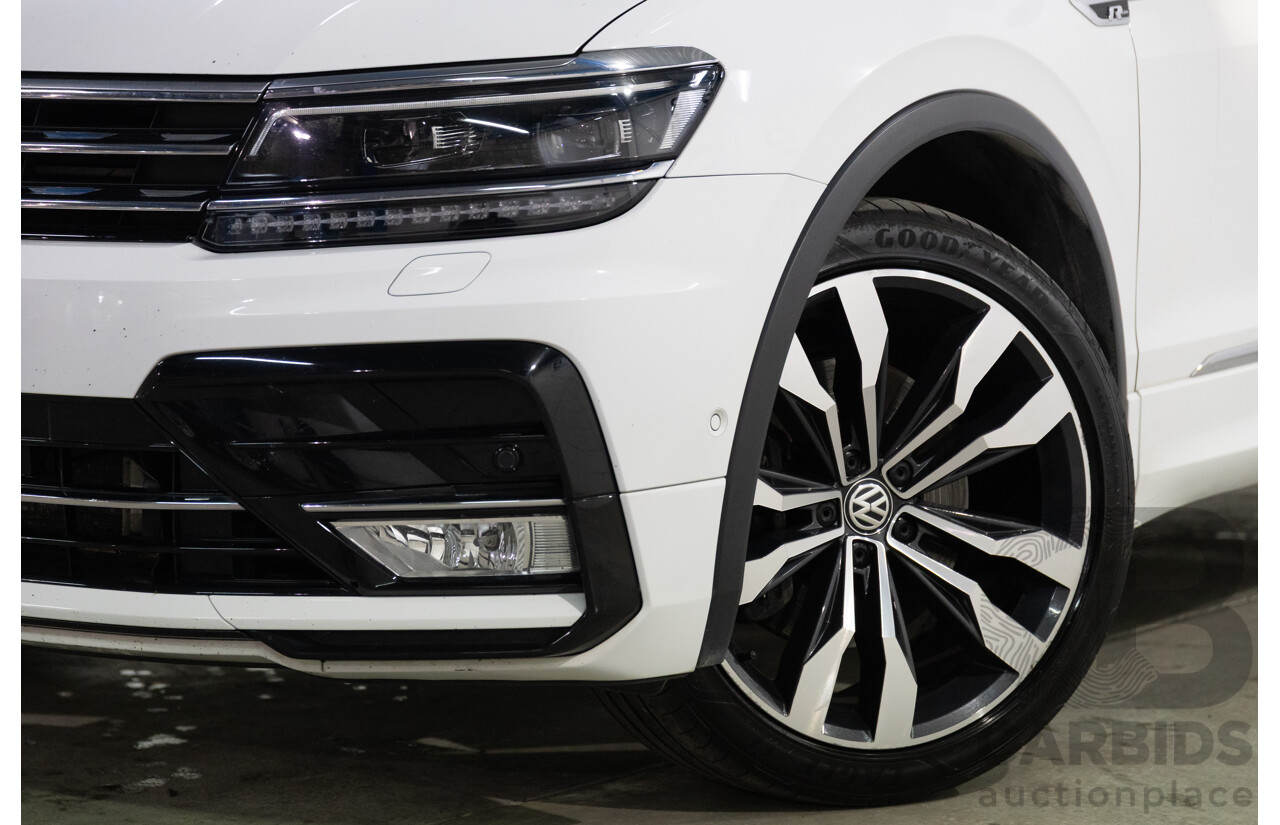 07/2017 Volkswagen Tiguan 140TDI Highline R-Line Package (AWD) 5NA MY18 4d Wagon Pure White Turbo Diesel 2.0L