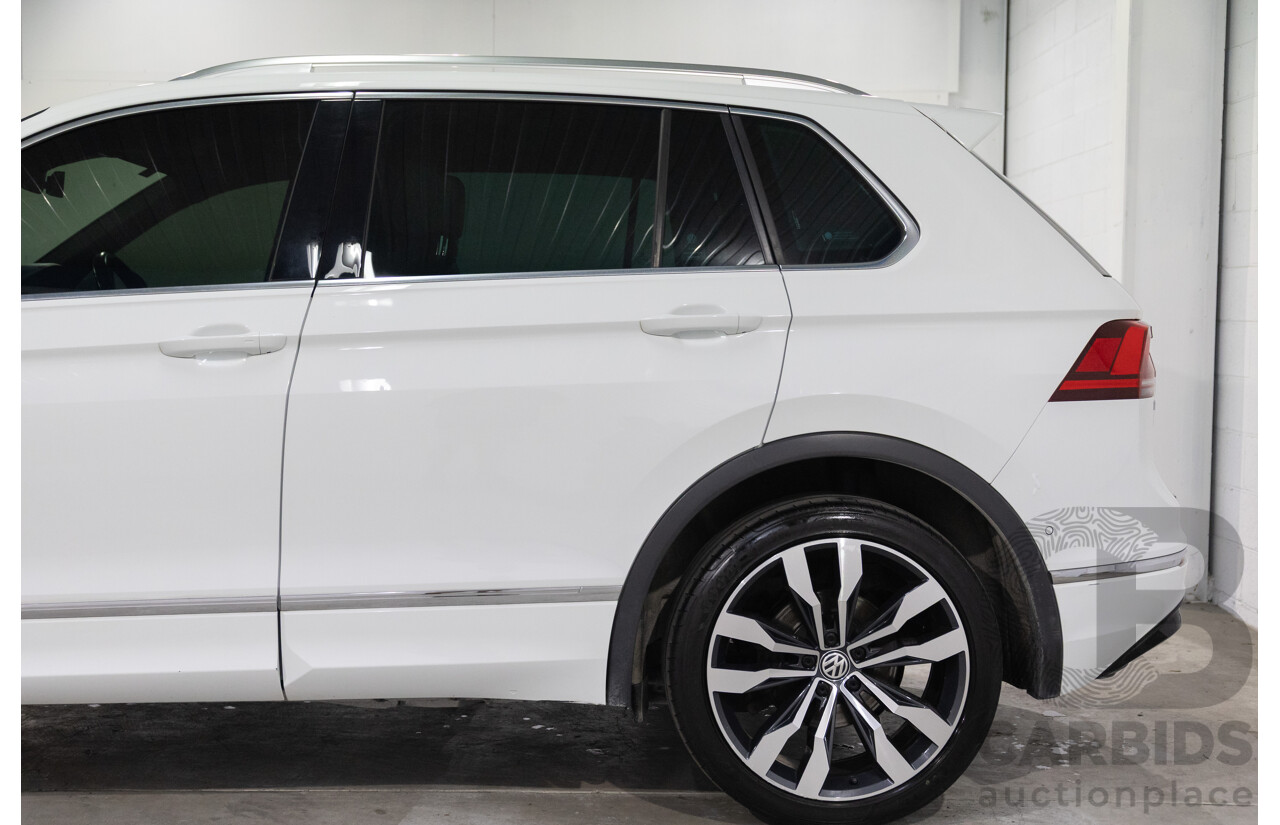 07/2017 Volkswagen Tiguan 140TDI Highline R-Line Package (AWD) 5NA MY18 4d Wagon Pure White Turbo Diesel 2.0L