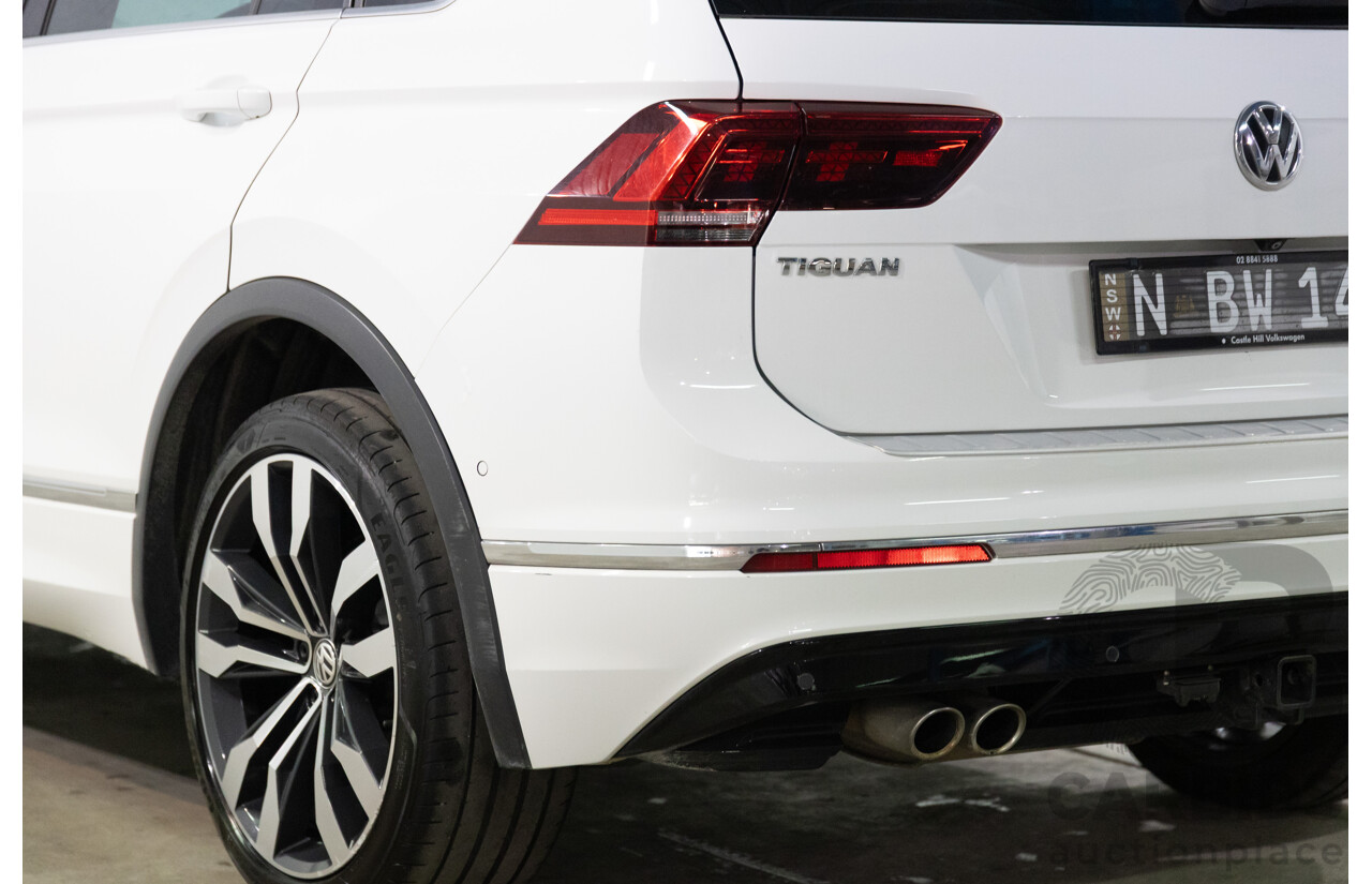 07/2017 Volkswagen Tiguan 140TDI Highline R-Line Package (AWD) 5NA MY18 4d Wagon Pure White Turbo Diesel 2.0L