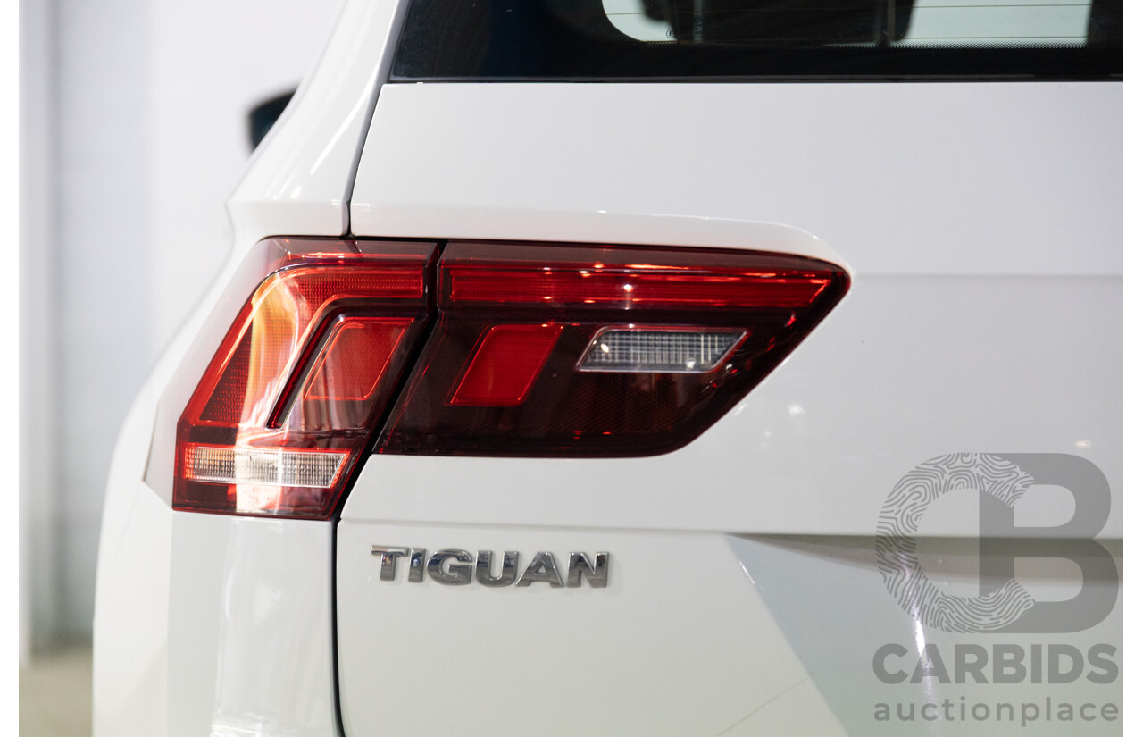 08/2017 Volkswagen Tiguan 132TSI Comfortline (AWD) 5NA MY18 4d Wagon Pure White Turbo 2.0L