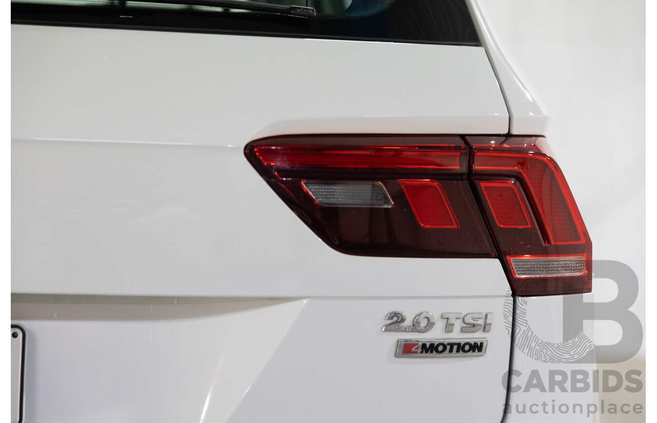 08/2017 Volkswagen Tiguan 132TSI Comfortline (AWD) 5NA MY18 4d Wagon Pure White Turbo 2.0L