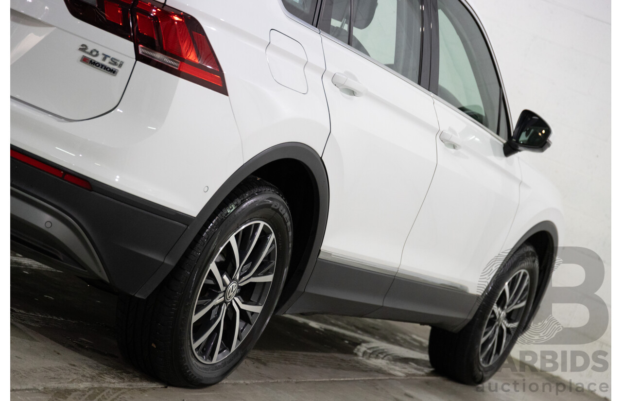 08/2017 Volkswagen Tiguan 132TSI Comfortline (AWD) 5NA MY18 4d Wagon Pure White Turbo 2.0L