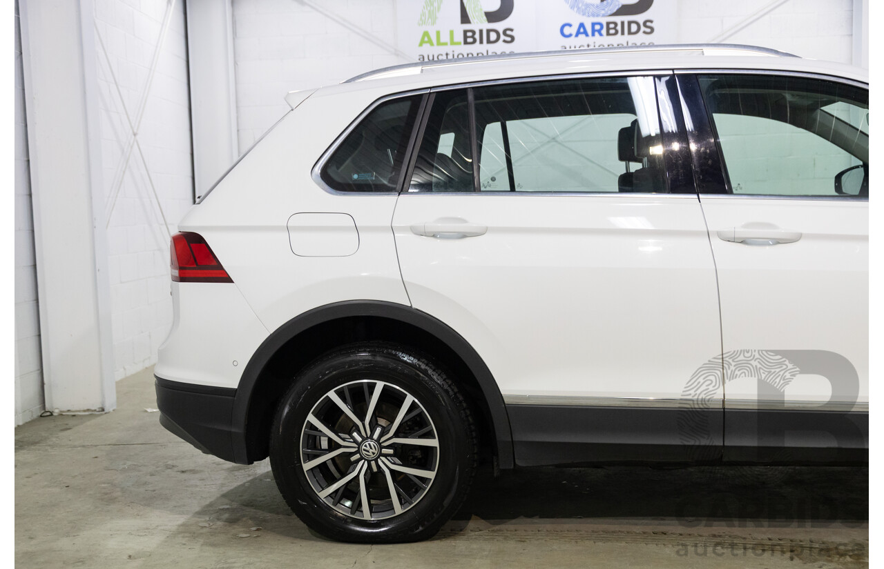 08/2017 Volkswagen Tiguan 132TSI Comfortline (AWD) 5NA MY18 4d Wagon Pure White Turbo 2.0L