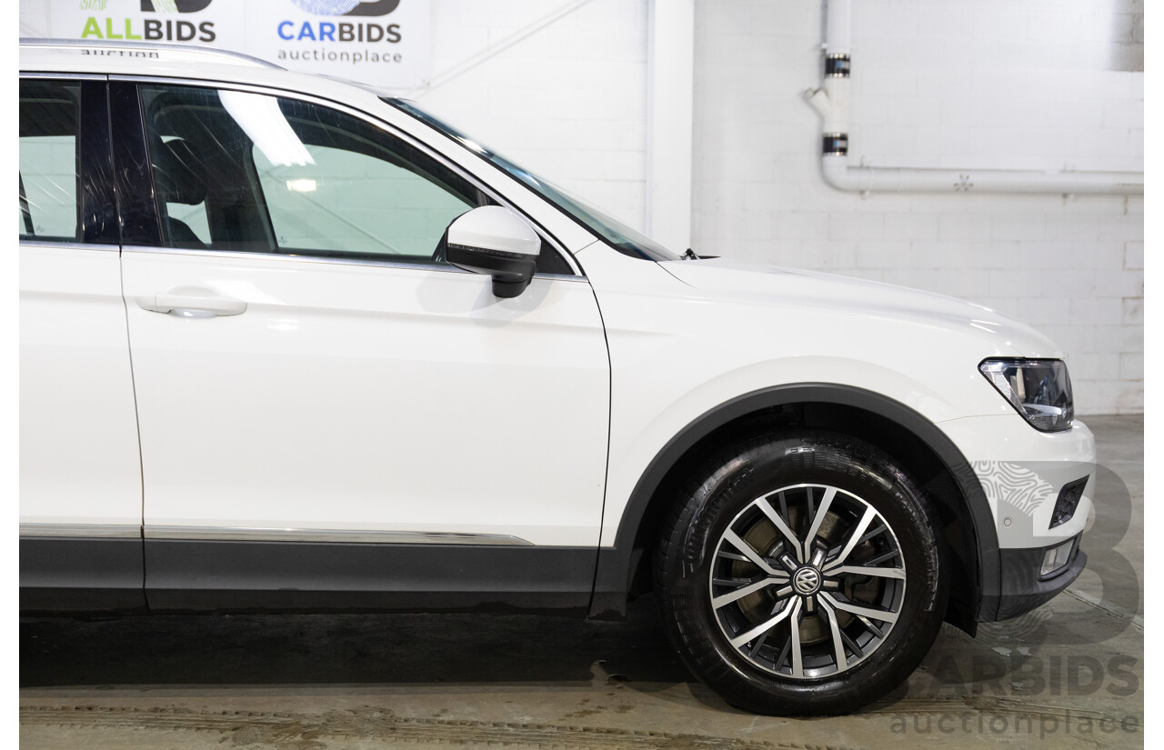 08/2017 Volkswagen Tiguan 132TSI Comfortline (AWD) 5NA MY18 4d Wagon Pure White Turbo 2.0L