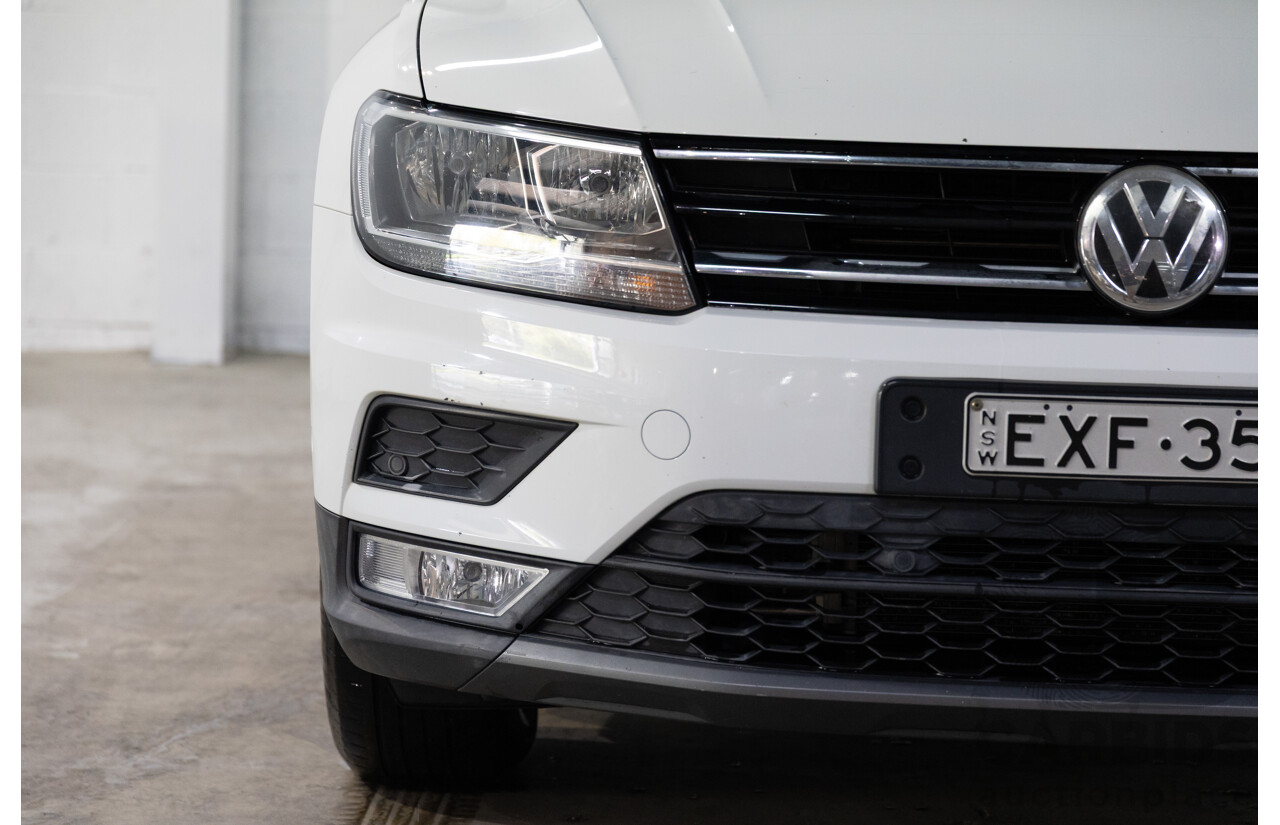 08/2017 Volkswagen Tiguan 132TSI Comfortline (AWD) 5NA MY18 4d Wagon Pure White Turbo 2.0L