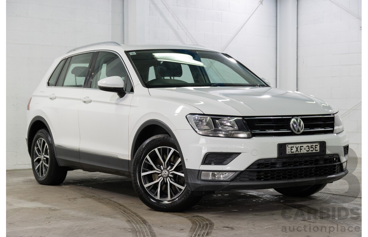 08/2017 Volkswagen Tiguan 132TSI Comfortline (AWD) 5NA MY18 4d Wagon Pure White Turbo 2.0L