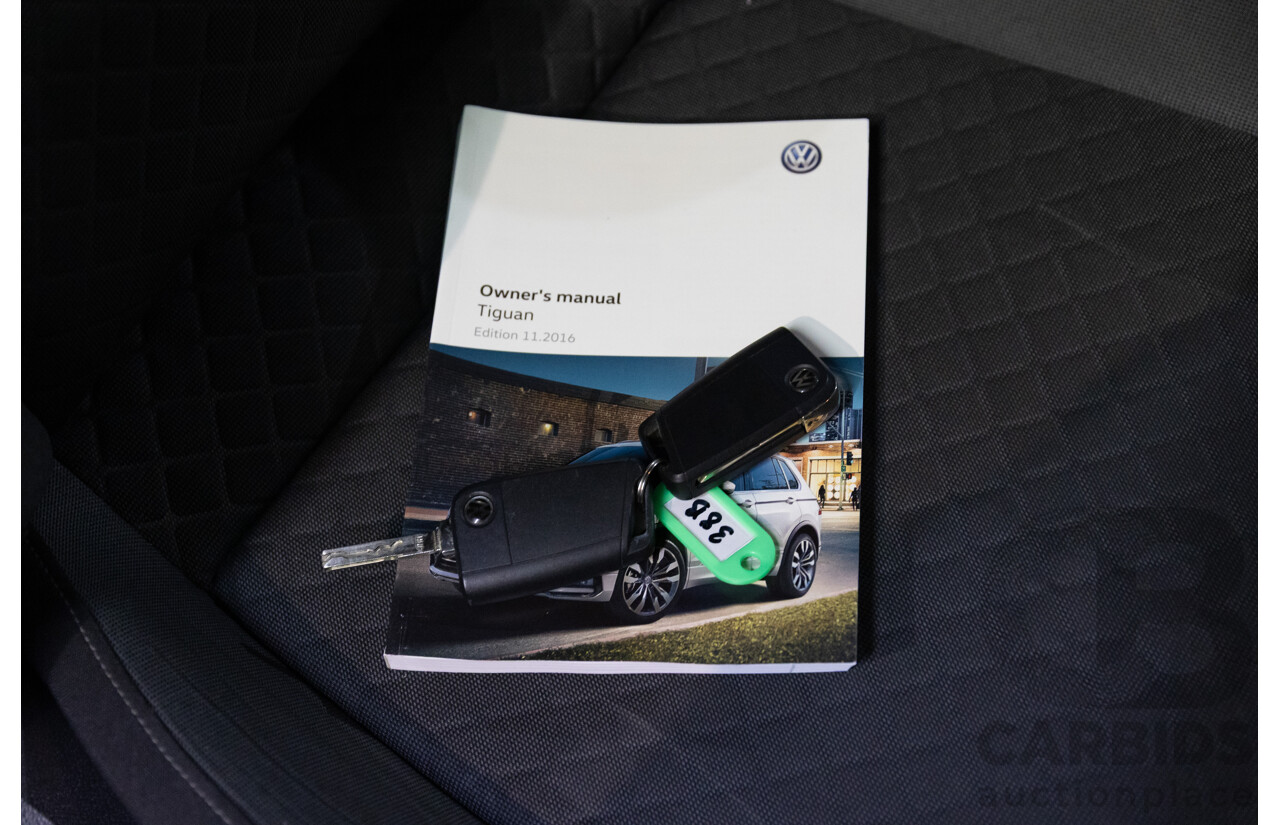 08/2017 Volkswagen Tiguan 132TSI Comfortline (AWD) 5NA MY18 4d Wagon Pure White Turbo 2.0L