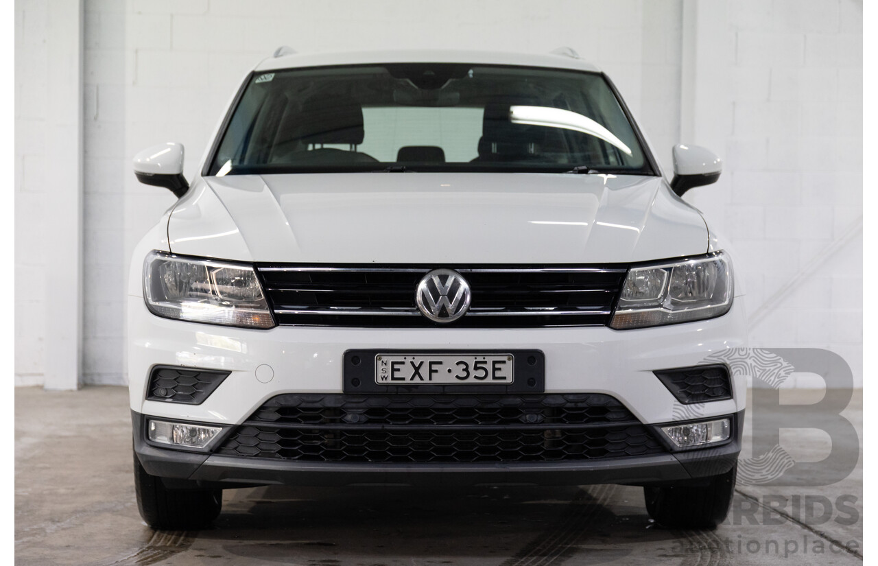 08/2017 Volkswagen Tiguan 132TSI Comfortline (AWD) 5NA MY18 4d Wagon Pure White Turbo 2.0L
