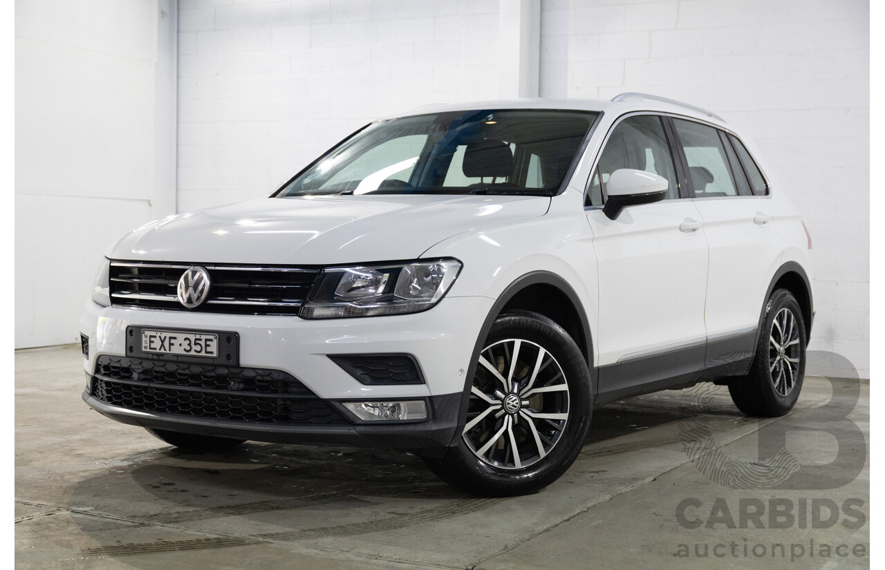 08/2017 Volkswagen Tiguan 132TSI Comfortline (AWD) 5NA MY18 4d Wagon Pure White Turbo 2.0L