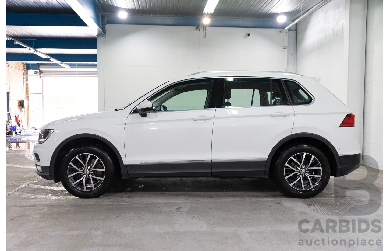 08/2017 Volkswagen Tiguan 132TSI Comfortline (AWD) 5NA MY18 4d Wagon Pure White Turbo 2.0L