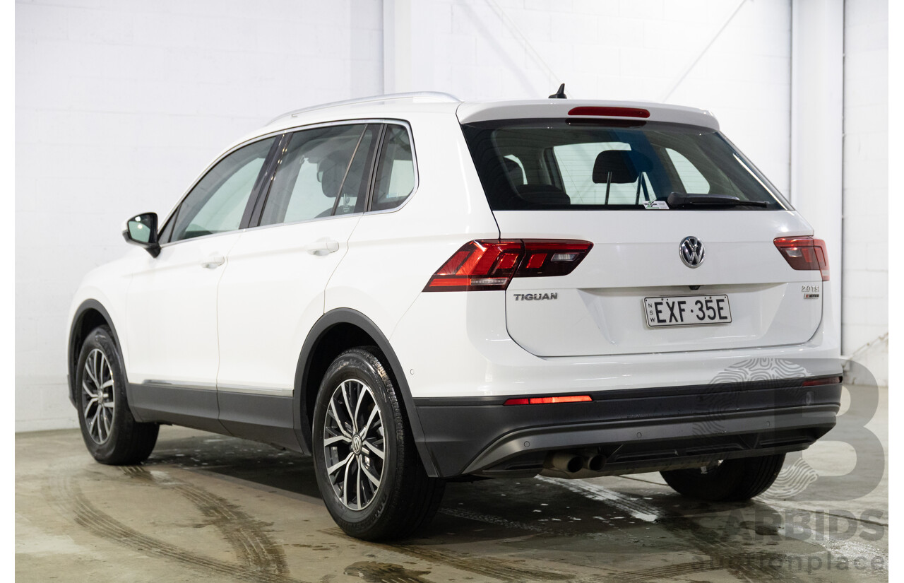 08/2017 Volkswagen Tiguan 132TSI Comfortline (AWD) 5NA MY18 4d Wagon Pure White Turbo 2.0L