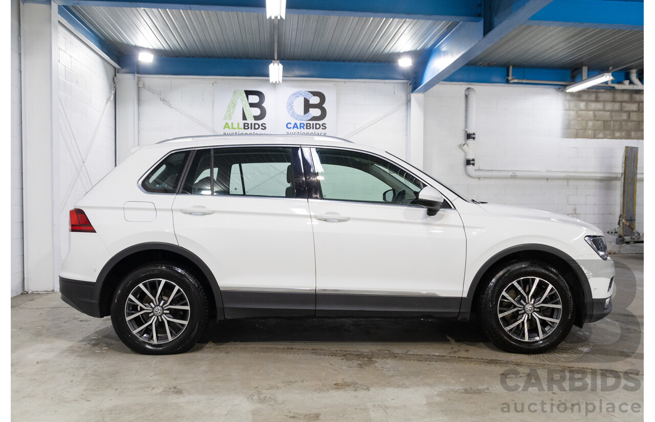 08/2017 Volkswagen Tiguan 132TSI Comfortline (AWD) 5NA MY18 4d Wagon Pure White Turbo 2.0L