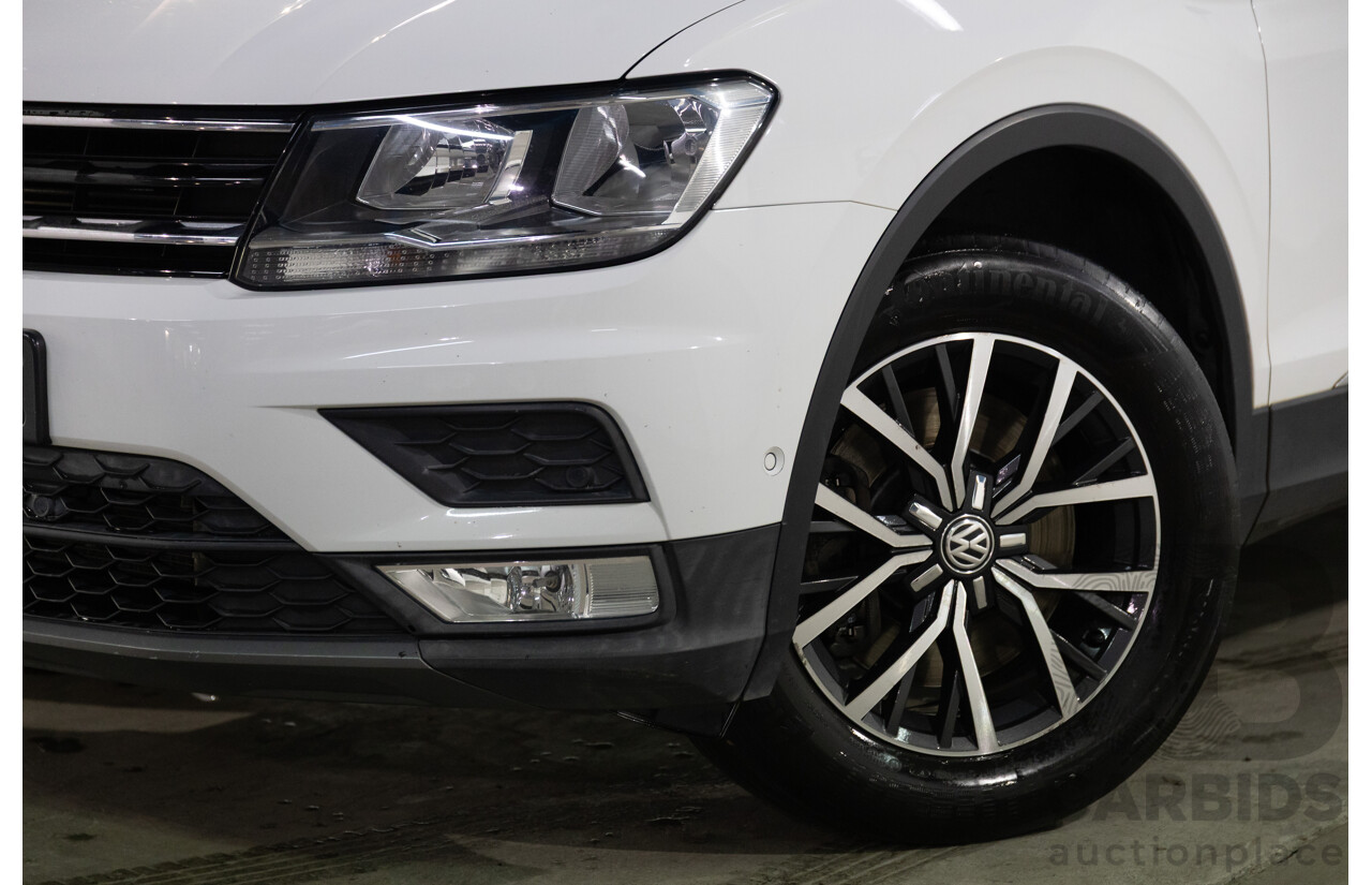 08/2017 Volkswagen Tiguan 132TSI Comfortline (AWD) 5NA MY18 4d Wagon Pure White Turbo 2.0L