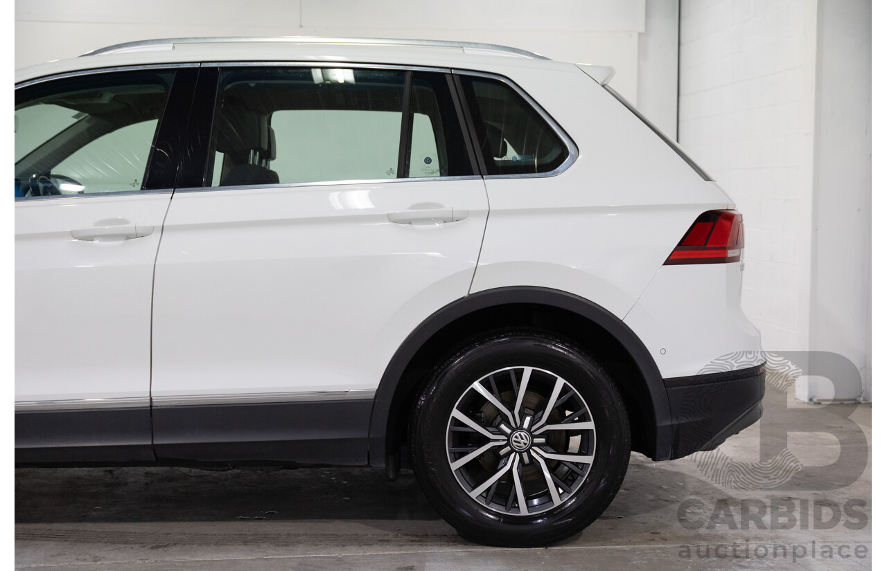 08/2017 Volkswagen Tiguan 132TSI Comfortline (AWD) 5NA MY18 4d Wagon Pure White Turbo 2.0L