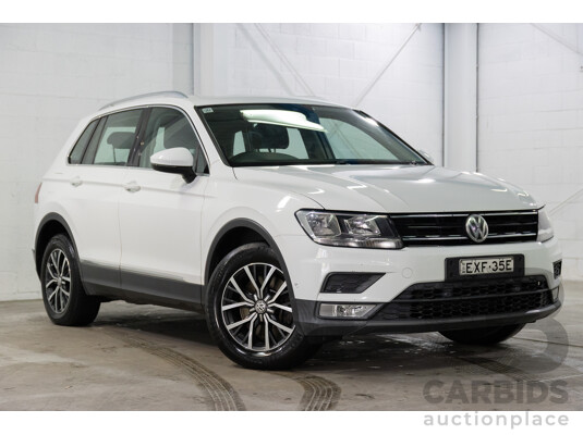 08/2017 Volkswagen Tiguan 132TSI Comfortline (AWD) 5NA MY18 4d Wagon Pure White Turbo 2.0L