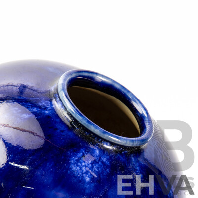 Vintage Royal Doulton Cobalt Blue Vase, RM 1988 699