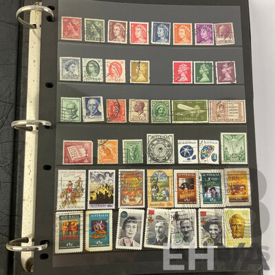 Collection of Australian Cancelled Stamps Including Predecimal, Examples From 1940's to 1990's