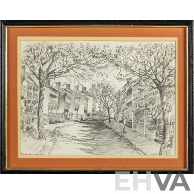 Cedric Emanuel, (20th Century, New Zealand-Born Australian, 1906-1995), Agar Steps, Paddington & Argyle Place and Lower Fort St 