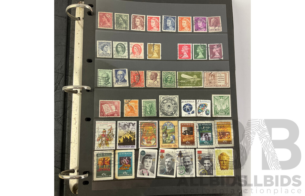 Collection of Australian Cancelled Stamps Including Predecimal, Examples From 1940's to 1990's