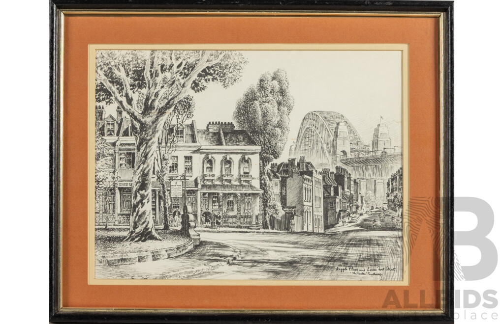 Cedric Emanuel, (20th Century, New Zealand-Born Australian, 1906-1995), Agar Steps, Paddington & Argyle Place and Lower Fort St 