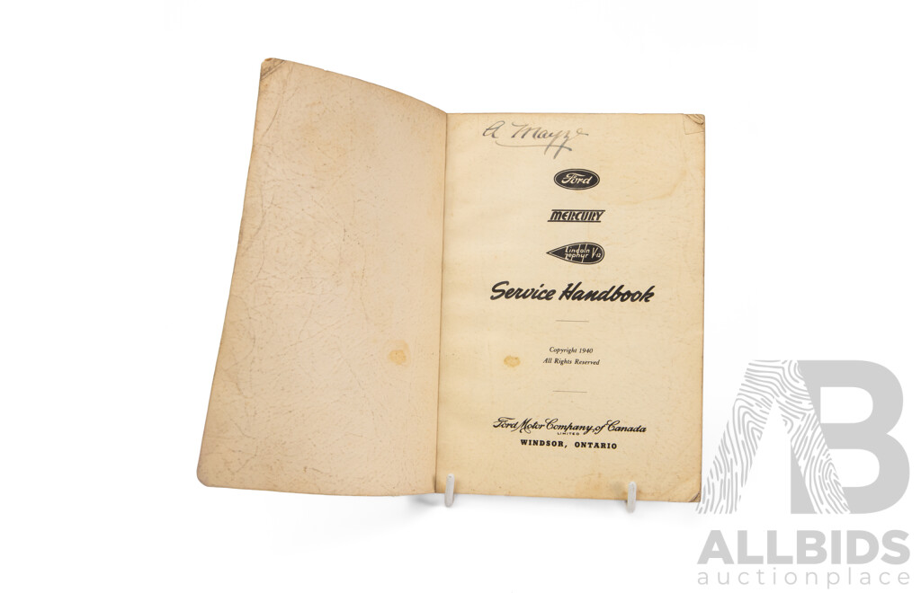 Collection of Three Vintage Motoring Books Including Service Handbook (Ford), Ford Owner's Complete Handbook of Repair & Maintenance & Australian Motor Manuals 1001 Hints, (3)
