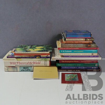 Large Collection Books Regarding Art of the Natural World Including Flowers and More