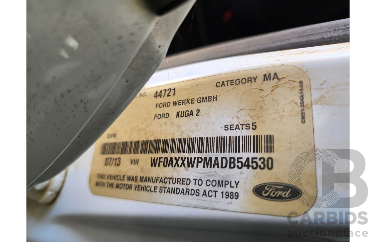 7/2013 Ford Kuga Trend (awd) TF 4d Wagon White 2.0L