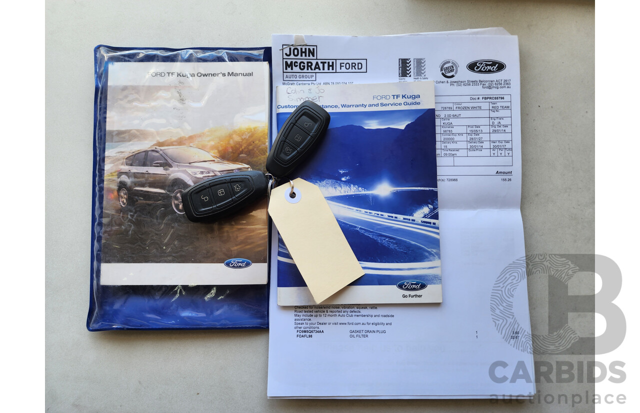 7/2013 Ford Kuga Trend (awd) TF 4d Wagon White 2.0L