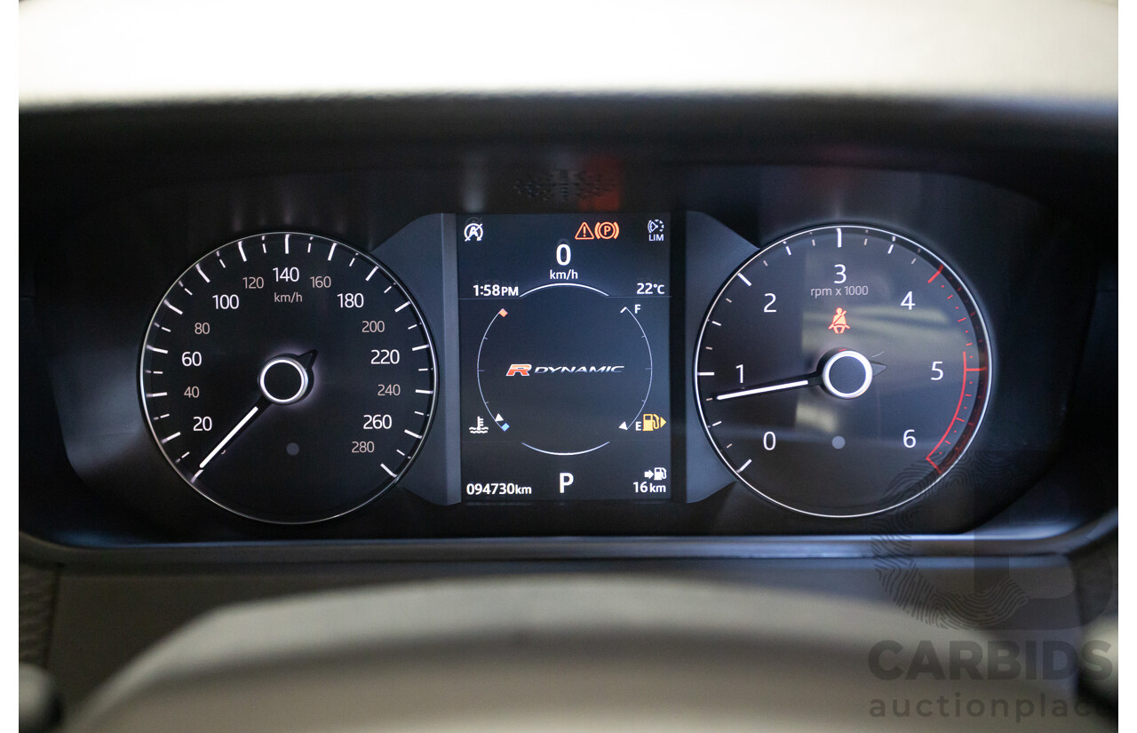 09/2017 Range Rover Velar D240 R-DYNAMIC S (AWD) MY18 4D Wagon Glacier White Turbo Diesel 2.0L