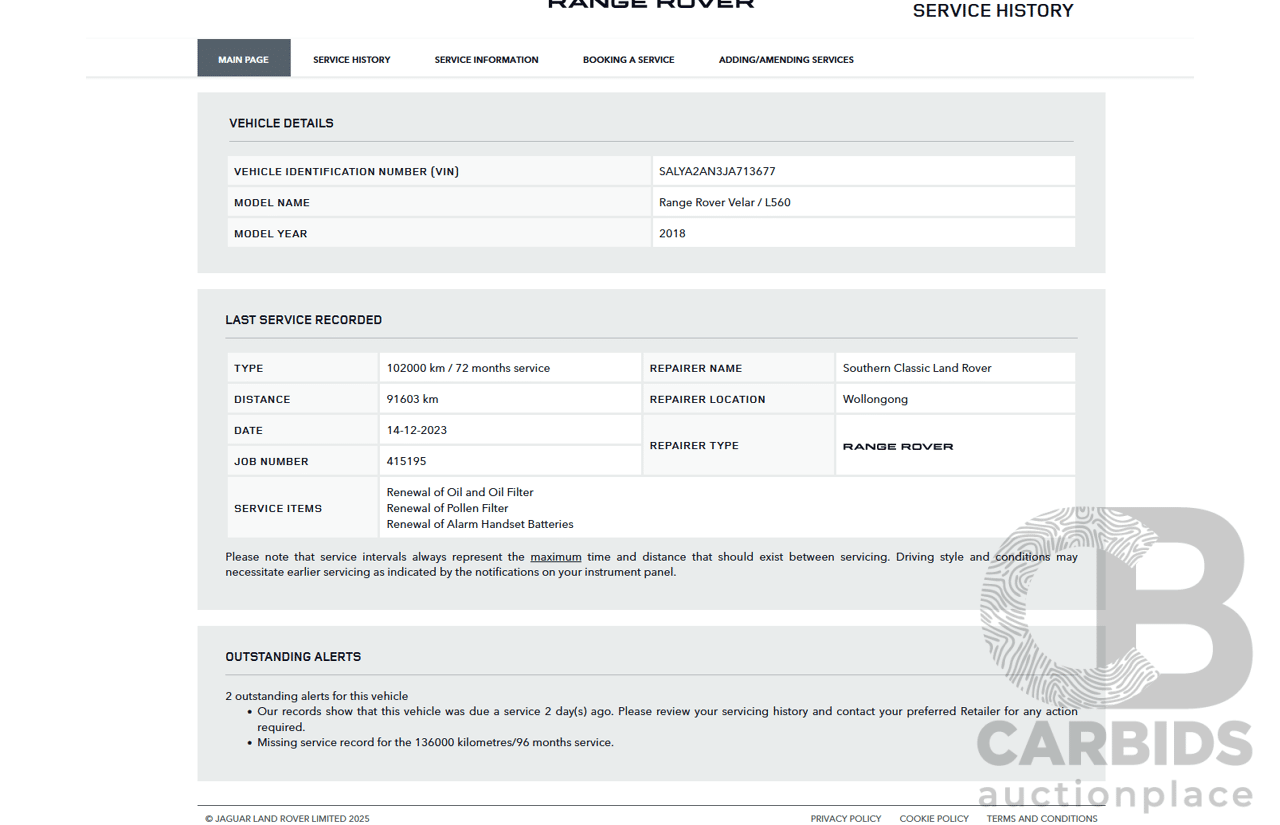 09/2017 Range Rover Velar D240 R-DYNAMIC S (AWD) MY18 4D Wagon Glacier White Turbo Diesel 2.0L